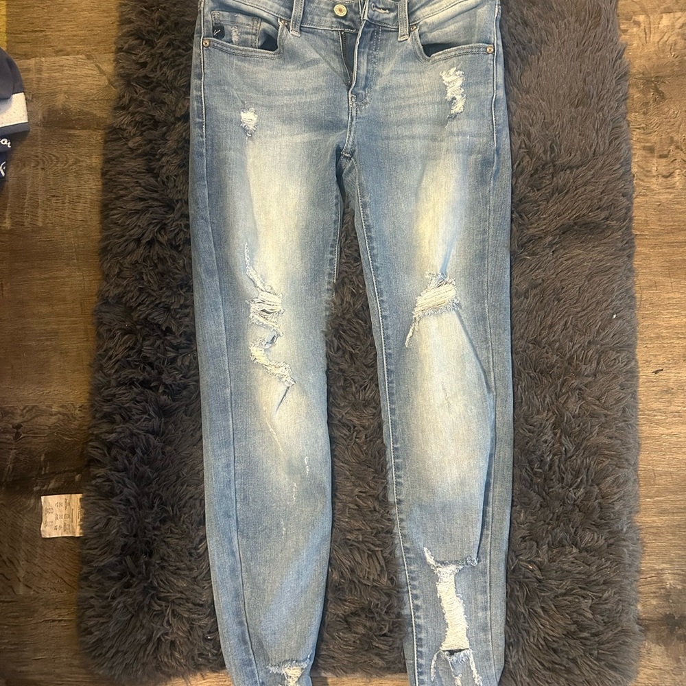 KanCan Light Blue Distressed Skinny Jeans
